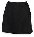 Finden & Hales LV833 is a plain black mini skirt featuring a simple design.