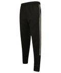 LV881 jogger pants by Finden & Hales, featuring a gray stripe along the side, shown from a side angle against a plain white background.