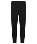 Finden & Hales LV883 black track pants featuring an elastic waistband and tapered legs, showcased against a white background.