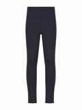 Finden & Hales LV897 leggings, high-waisted and cropped in black, showcased on a white background.