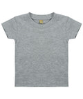 A plain gray T-shirt by Larkwood (model LW20T) on a white background, featuring short sleeves and a simple crew neckline.