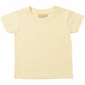 A Larkwood LW20T short-sleeved t-shirt in light yellow set against a white background.