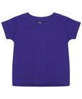 A plain LW20T purple t-shirt by Larkwood, featuring short sleeves and a crew neck, displayed on a white background.