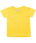 The Larkwood LW20T plain yellow short-sleeve T-shirt is displayed against a white background.