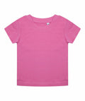 The LW620 by Larkwood is a plain pink short-sleeve T-shirt showcased on a white background.
