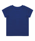 The Larkwood LW620 is a plain dark blue T-shirt featuring short sleeves and a minimalist crew neck design, showcased against a white background.