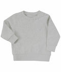 The Larkwood LW800 is a gray, long-sleeve sweatshirt featuring a round neckline and button detail on one shoulder.
