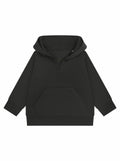 Larkwood LW802 black hooded sweatshirt featuring long sleeves and a front pouch pocket.