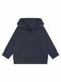 The Larkwood LW802 is a dark blue hoodie featuring long sleeves and a front kangaroo pocket, displayed against a white background.