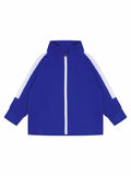 LW820 by Larkwood, a blue track jacket featuring white stripes on the sleeves.