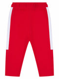 The Larkwood LW830 pants feature an elastic waistband and white vertical stripes down the sides, displayed flat to highlight their design and color.