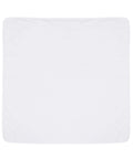 The Larkwood LW900, a plain, square white blanket with faint creases, is spread flat against a white background. Its edges are slightly curved.
