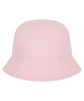 A light pink "Hats" bucket hat with a wide brim and visible stitching around the base and brim, shown on a plain white background.