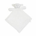 A Mumbles MM019 plush blanket featuring a lamb's head and arms, in white.