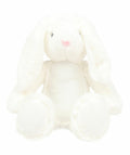 The Mumbles MM060 features a plush white bunny with long ears, a round pink nose, and a soft, fluffy texture, sitting upright against a plain white background.