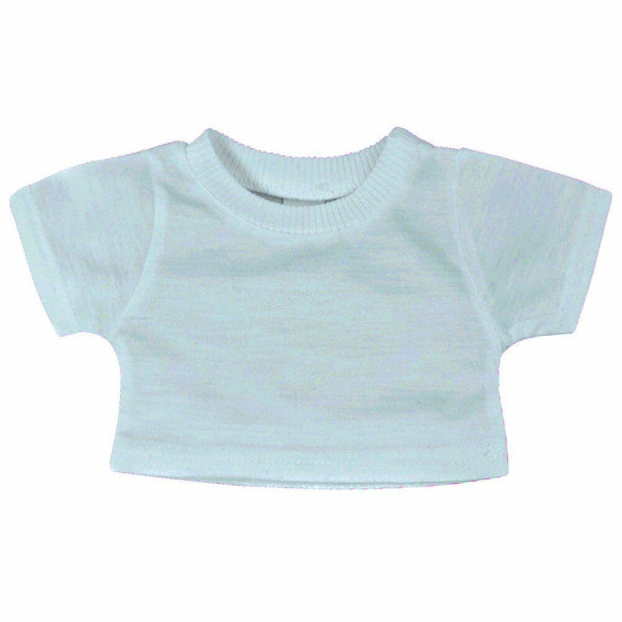 The MM071 by Mumbles is a plain white t-shirt featuring short sleeves and a ribbed neckline.