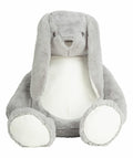 Product Name: MM550 - Large gray plush bunny from Mumbles, featuring long ears and cream-colored belly and feet, sitting upright.