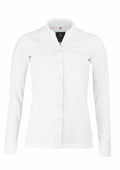 Nimbus N103F white long-sleeve button-up shirt with a collar, showcased on a plain background.
