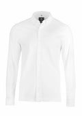 A Nimbus N103M white long-sleeve button-up shirt against a plain background.