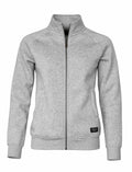 Nimbus N110F zip-up jacket in gray with a high collar, long sleeves, and two pockets, featuring a small black patch at the bottom left.