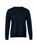A Nimbus N113F crew-neck sweater in plain navy blue.