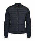 Nimbus brand's N122F black quilted jacket features a front zipper and two side pockets.