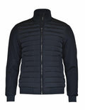 The Nimbus N122M is a black quilted jacket featuring a front zipper and ribbed cuffs and hem.