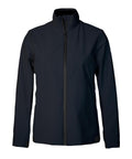 A lightweight, plain dark zip-up jacket with long sleeves and a high collar, displayed on a white background. It is free of logos or patterns.