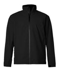 A plain black zip-up jacket with long sleeves and a high collar, shown on a white background. No visible logos, patterns, or embellishments.