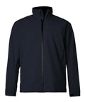 A plain black jacket zip-up with a high collar and long sleeves, featuring no visible logos or patterns, displayed on a white background.