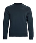 A solid dark blue, long-sleeved crew neck sweatshirt from Sweatshirts, shown against a white background.