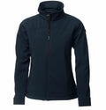 A Nimbus NB30F jacket, featuring a high collar and long sleeves in black, displayed on a white background.
