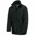 A Nimbus NB40M jacket in black featuring a high collar, full zip, and adjustable cuffs, showcased against a white background.