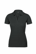 Nimbus NB52F polo shirt in dark green featuring short sleeves and an open V-neck collar, showcased on a plain background.