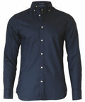 The Nimbus NB66M shirt is a navy blue long-sleeve button-up with a classic collar.
