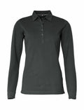 Nimbus NB71F dark green long-sleeve polo featuring a collar and buttons down the upper front.