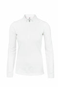 A Nimbus NB71F, featuring a classic plain white design with long sleeves, a buttoned placket, and a collar, displayed against a white background.
