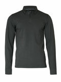 Nimbus NB71M long-sleeve polo shirt in dark green with a buttoned collar.