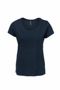 A Nimbus NB72F dark blue short-sleeve t-shirt displayed against a white background.