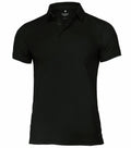 A Nimbus NB86M black polo shirt featuring a collar and short sleeves.