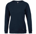 Nimbus Navy Blue Crewneck Sweatshirt (Model NB87F) featuring long sleeves and a small black tag on the lower front.