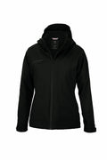 A black Nimbus NB88F hooded jacket with a front zipper and side pocket on a plain white background.