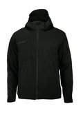 Nimbus's NB88M is a black hooded jacket featuring a front zipper and a zippered pocket on the left chest.