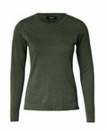 A Nimbus NB94F green long-sleeve crew neck sweater showcased against a white background.