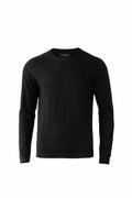 A Nimbus NB94M black crew-neck sweater featuring long sleeves, photographed against a white background.