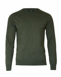 Product Name: NB94M from Nimbus, a long-sleeve sweater in plain dark green, features a round neckline and is displayed against a white backdrop. The design is simple and clean.
