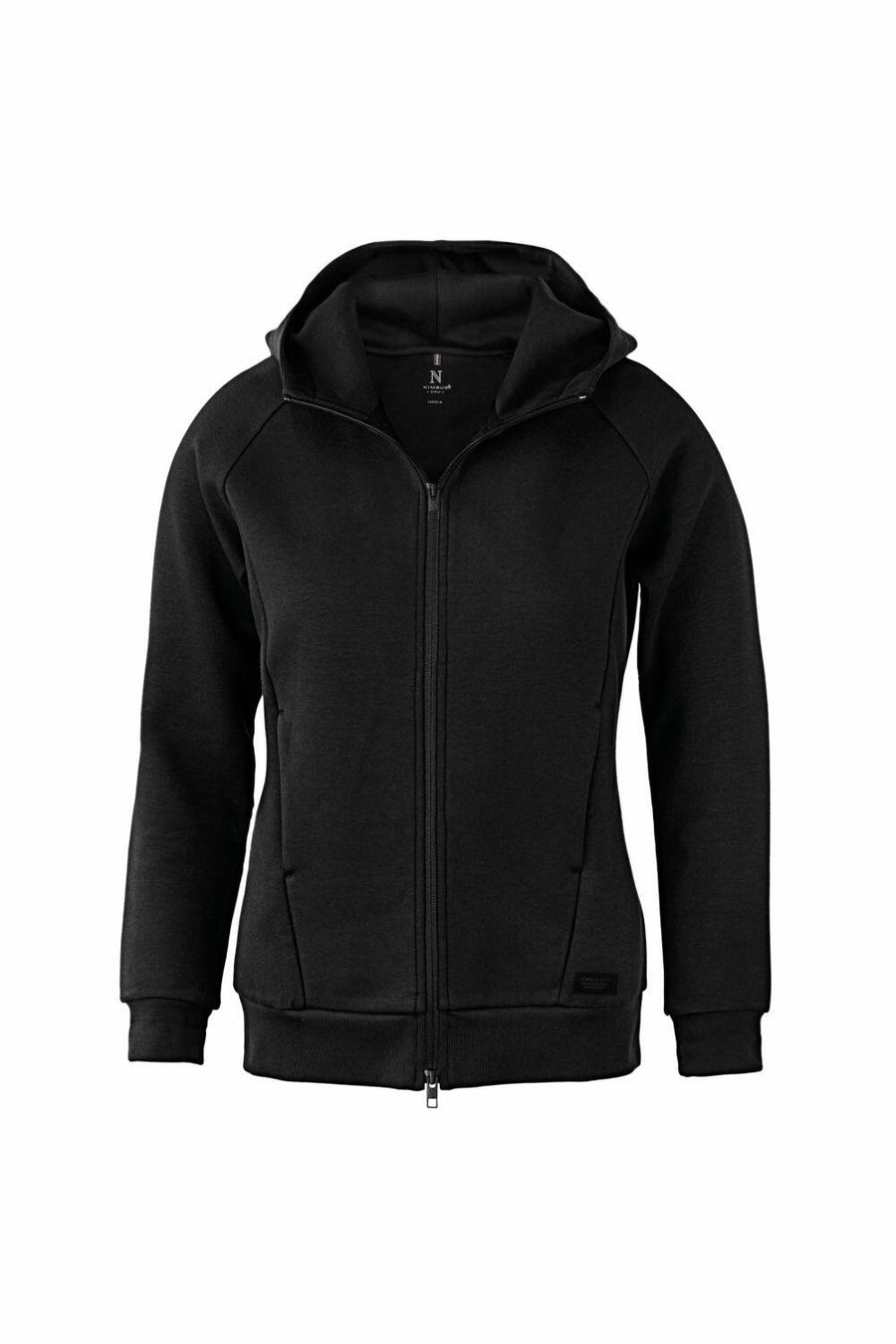 Nimbus NB96F zip-up hoodie in black with front pockets and a hood.