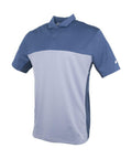 Nike NK170 polo shirt in blue and gray with a collar and short sleeves.