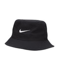 A black Hats bucket hat featuring a white embroidered Nike tick logo on the front.