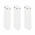 Three pairs of Nike NK359 white knee-high socks featuring a small black logo near the top.